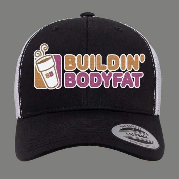 BUILDIN BODYFAT Hat Snapback DUNKIN PARODY TRUCKER - Picture 1 of 1